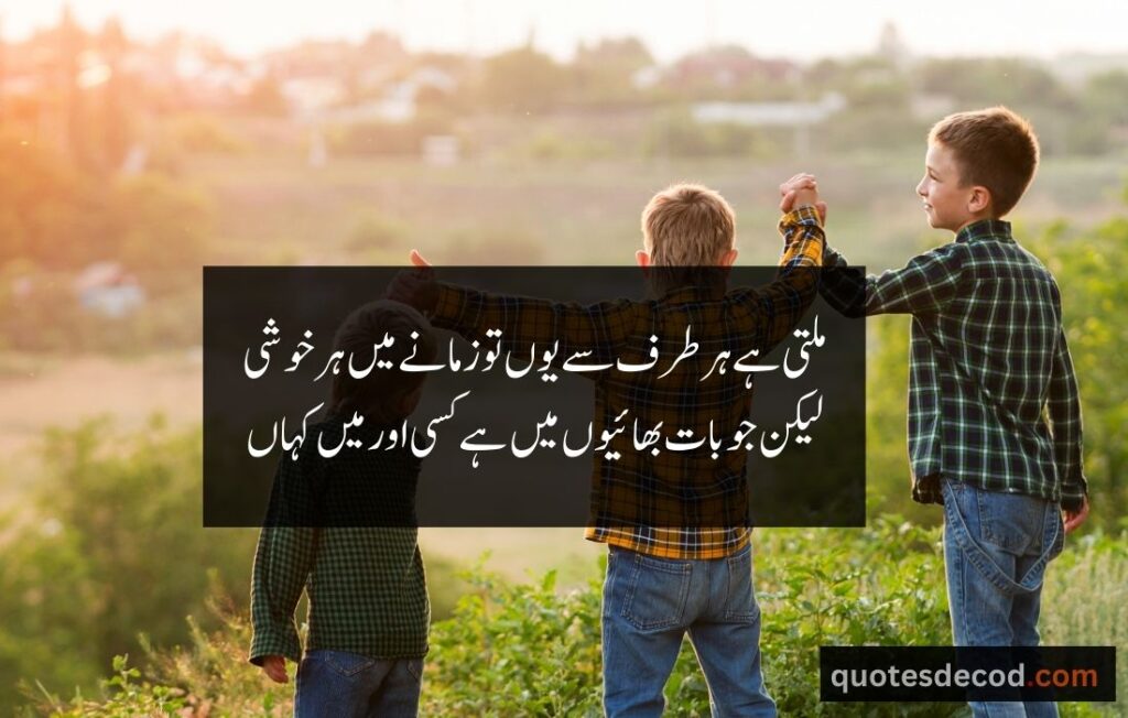 اور بھی دکھ ہیں زمانے میں محبت کے سوا راحتیں اور بھی ہیں وصل کی راحت کے سوا 6 3 brother quotes in urdu