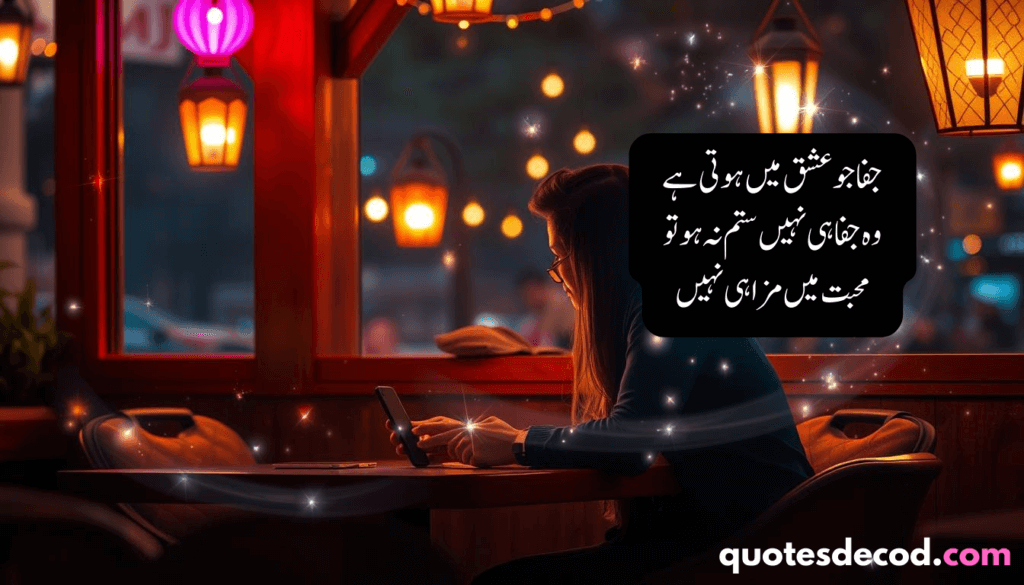 جفا جو عشق میں ہوتی ہے وہ جفا ہی نہیں poetry love quotes in urdu